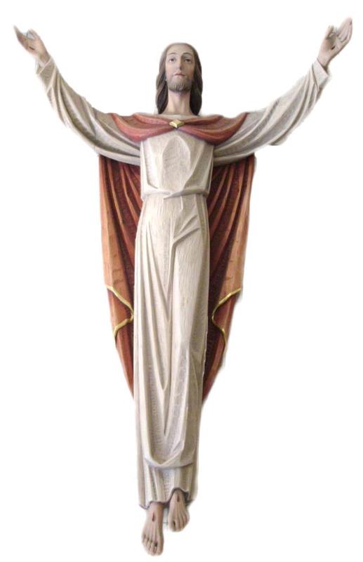 gesu risorto in legno scolpito a mano