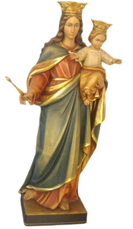 statua madonna ausiliatrice legno cm 125