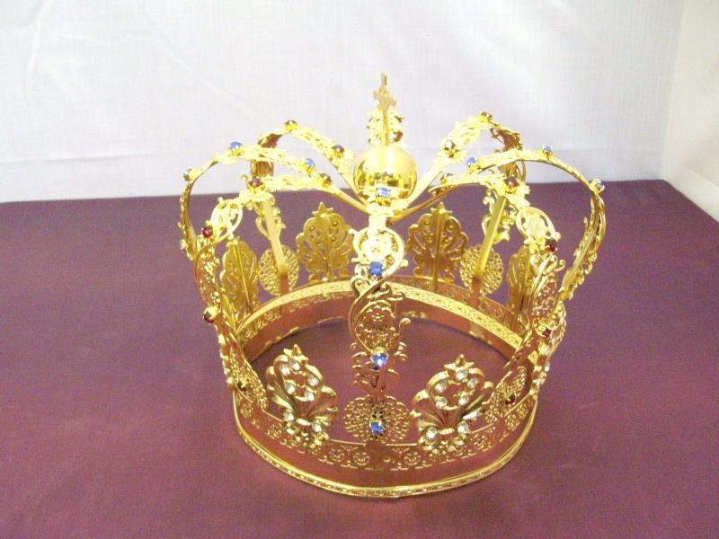 corona dorata con pietre Ø 16