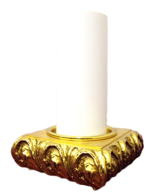 candeliere dorato massiccio 16x16 cm