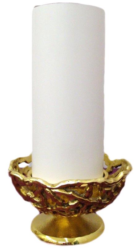 candeliere dorato 13,5x7,5 cm