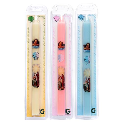 candele rito del battesimo avorio