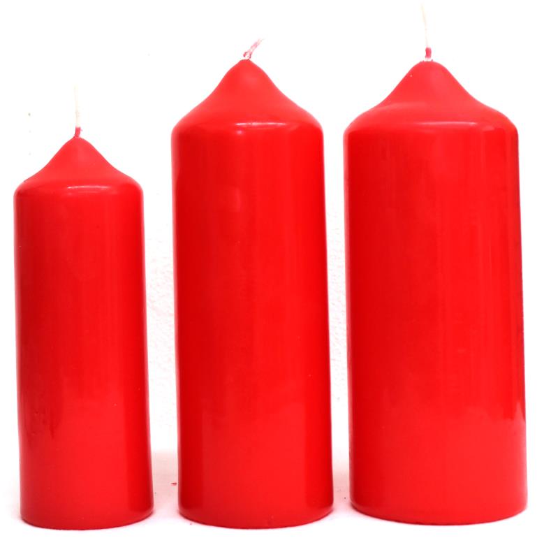candela da mensa cm 8x20 rosso