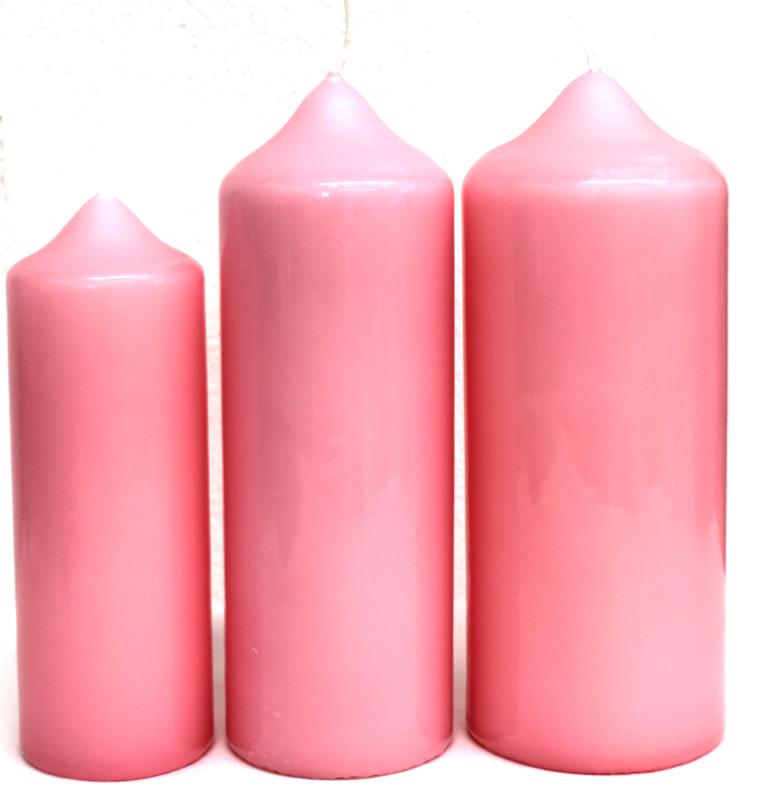 candela da mensa cm 6x16 rosa