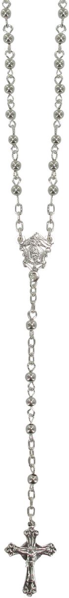 rosario in argento 925 con grani tondi da Ø 3 mm