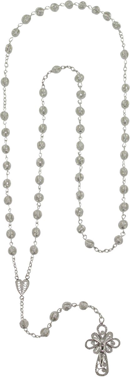 rosario filigrana in argento 925 con grani da Ø 5 mm