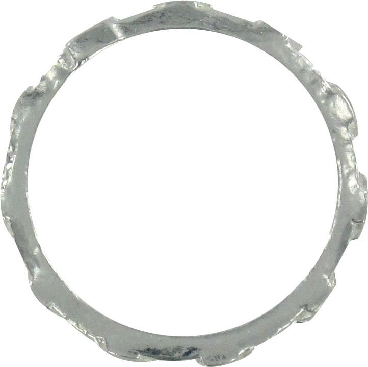 rosario anello in argento 925 con 10 croci misura italiana n°16 - diametro interno mm 17,8 circa
