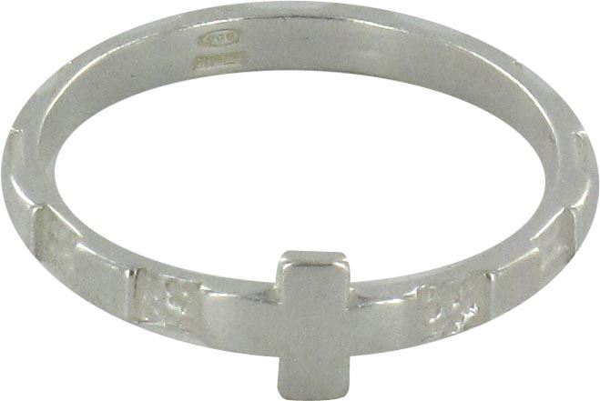 rosario anello in argento 925 con 10 quadrati misura italiana n°14- diametro interno mm 17,10 circa