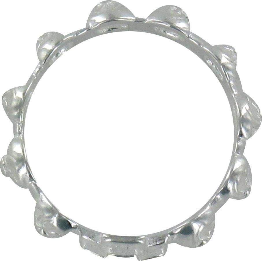 rosario anello in argento 925 con 10 roselline misura italiana n°13 - diametro interno mm 17 circa