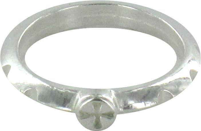 rosario anello in argento 925 con 10 incisioni misura italiana n°18 - diametro interno mm 18,5 circa