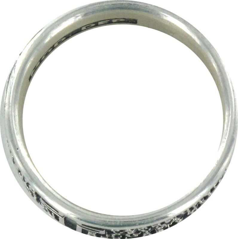 anello padre nostro in argento 925 brunito - misura italiana n°14