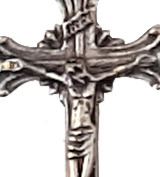 croce con cristo riportato in argento 925 - 3 cm