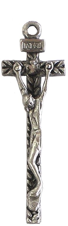 croce con cristo riportato in argento 925 - 4 cm