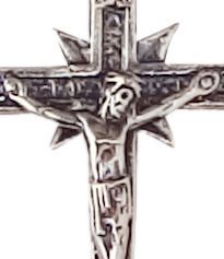 croce con cristo riportato in argento 925 - 4,8 cm