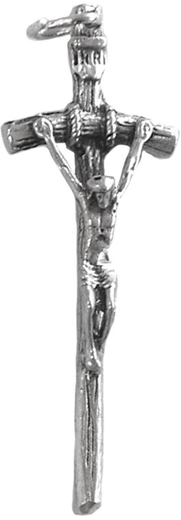 croce pastorale con cristo riportato in argento 925 - 4,7 cm