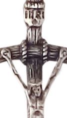 croce pastorale con cristo riportato in argento 925 - 4,7 cm