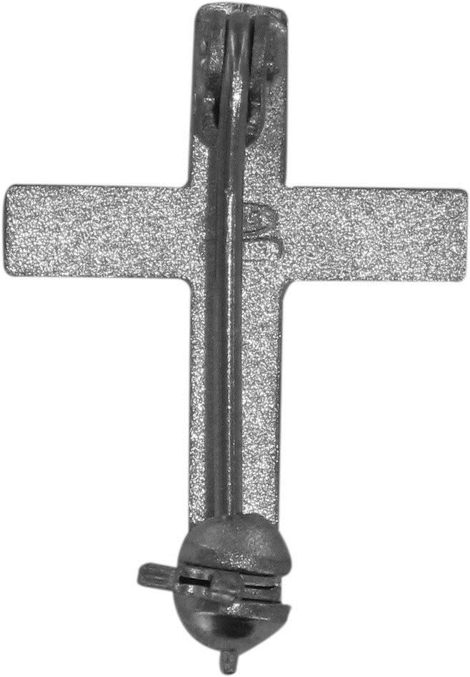 croce distintivo con spilla in argento 925 - 2 cm