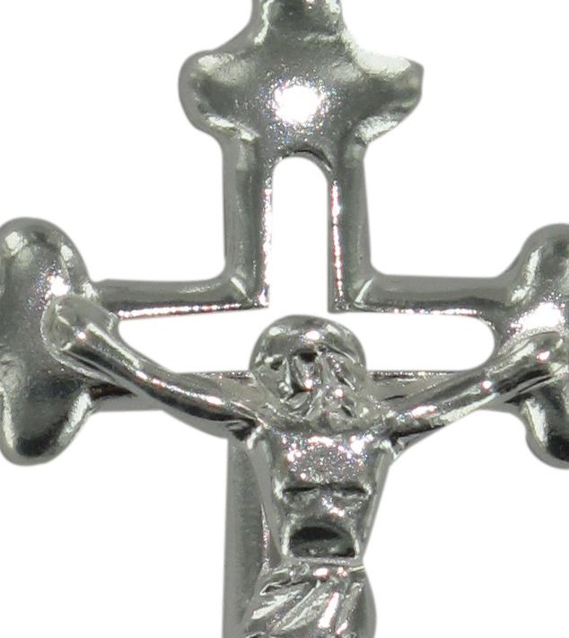 croce in argento 925 con cristo riportato - 3,5 cm