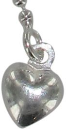 collana con nodo e cuoricini in argento 925 