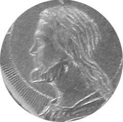 medaglia volto cristo in argento 925 a forma di cuore 1,4 cm