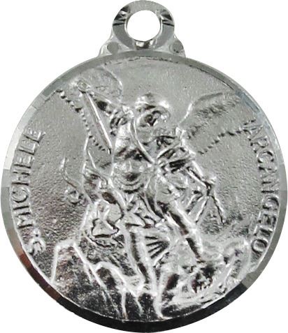 medaglia san michele in argento 925 - 1,4 cm