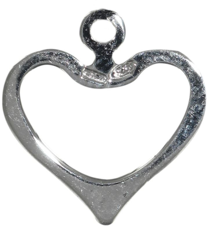 ciondolo a forma di cuore traforato in argento 925 