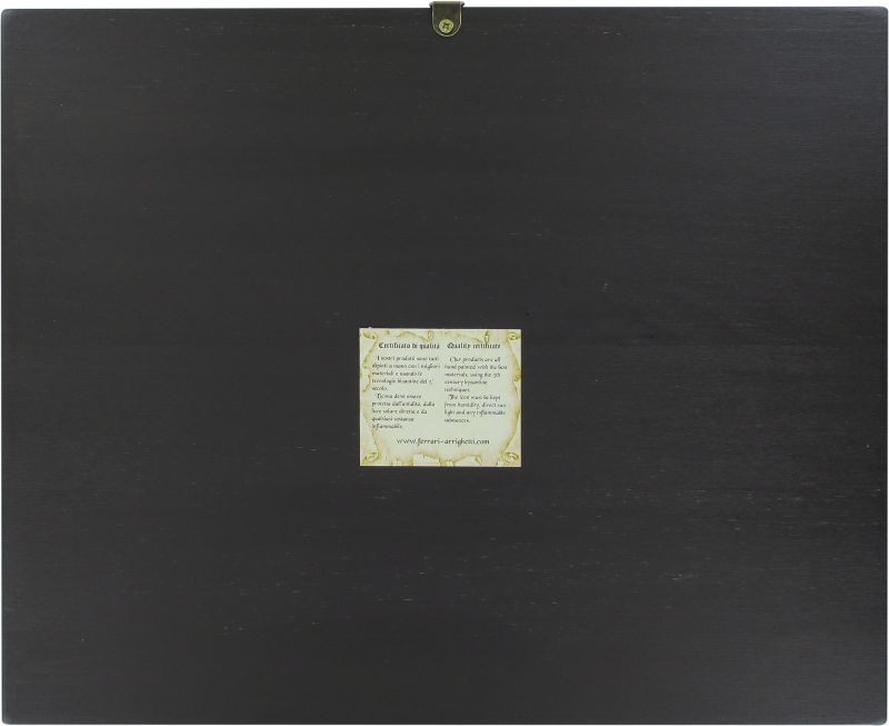 icona ultima cena dipinta a mano su legno con fondo oro cm 26x32