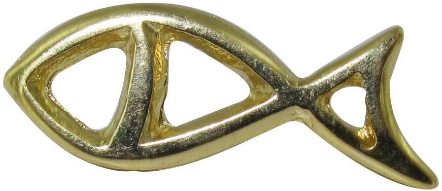 distintivo pesce dorato traforato - 2,5 cm