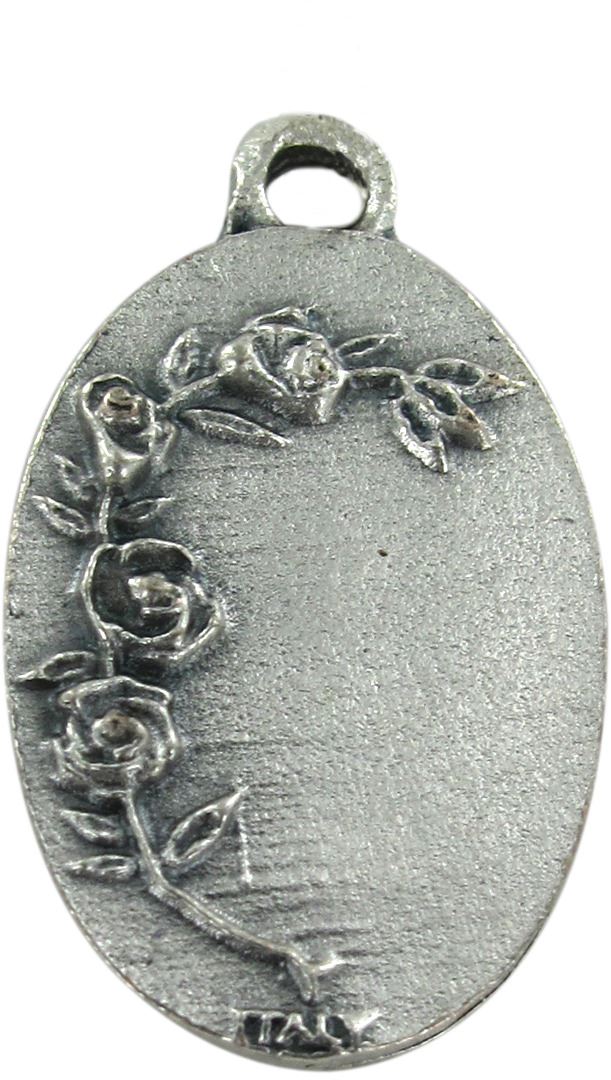 medaglia sacra famiglia e colomba spirito santo, metallo ossidato, ottimo ciondolo o pendente per collanina al collo - 2,5 x 1,5 cm