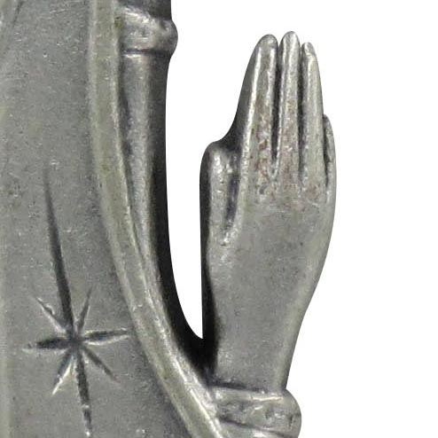 medaglia madonna di profilo in metallo - 3,5 cm