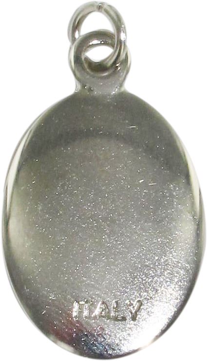 medaglia san pio in metallo nichelato e resina - 2,5 cm