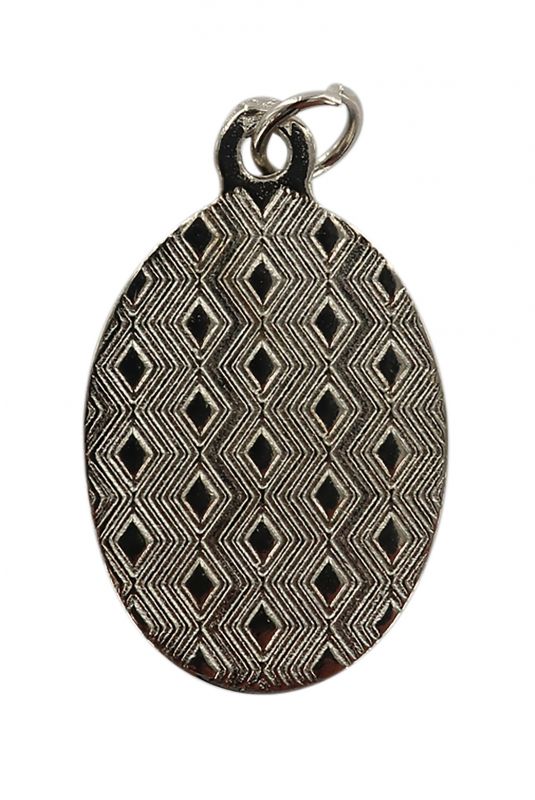 medaglia madonna di medjugorje in metallo nichelato e resina - 2,5 cm