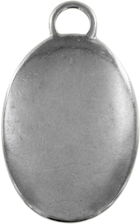 medaglia san francesco in metallo nichelato e resina - 3,5 cm