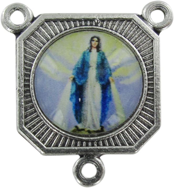 crociera miracolosa in metallo ossidato e resina per rosario fai da te