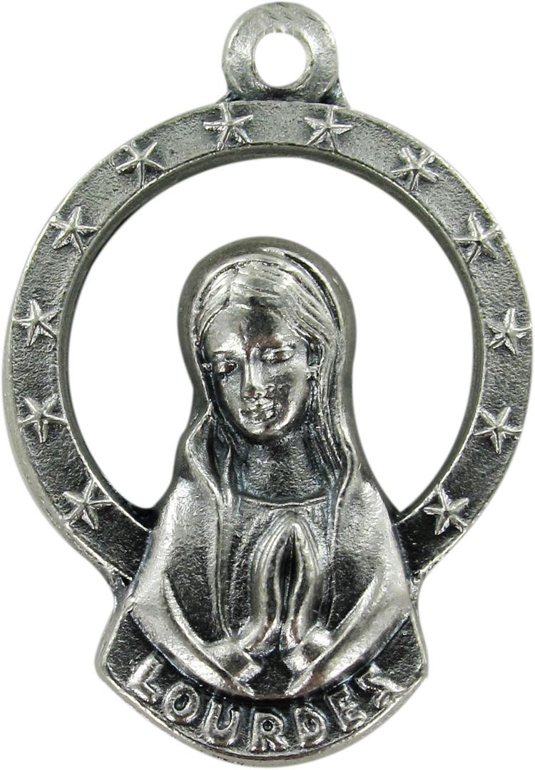 stock medaglia madonna pregante in metallo ossidato - 2,8 cm