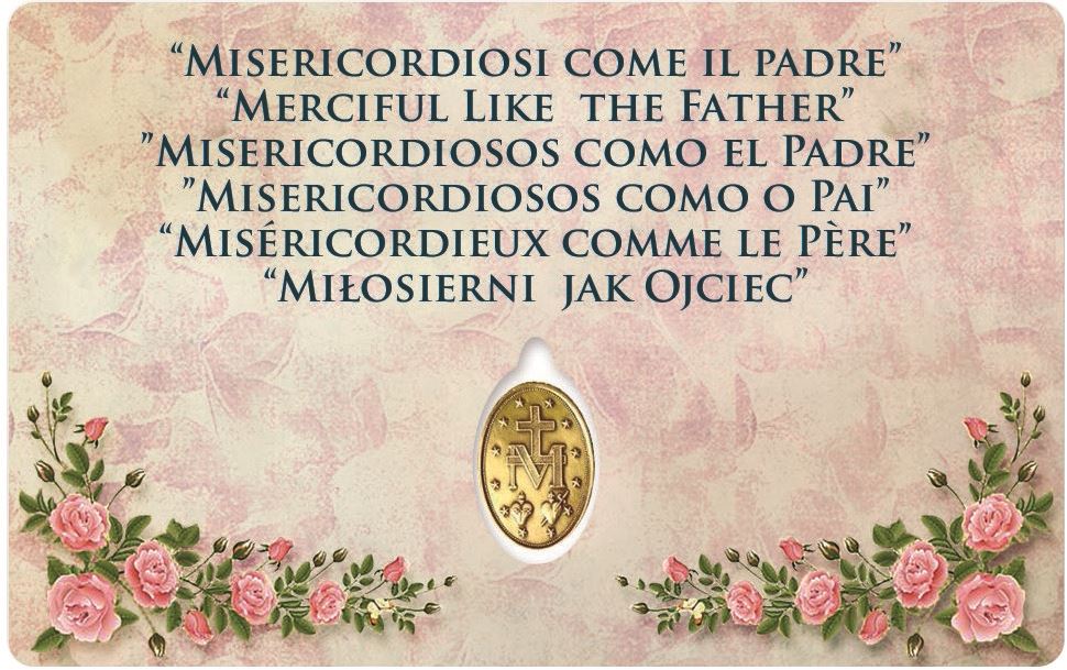 bustina giubileo con papa francesco e medaglia miracolosa cm 5,5x8,5	
