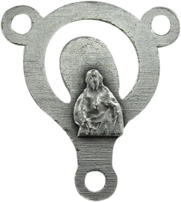 crociera madonna in metallo per rosario fai da te