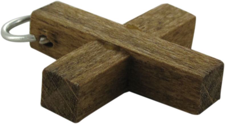 croce in legno naturale - 2,5 cm
