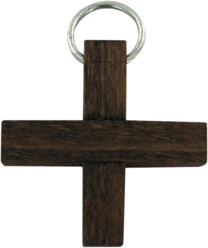 croce in legno color palissandro - 2,5 cm