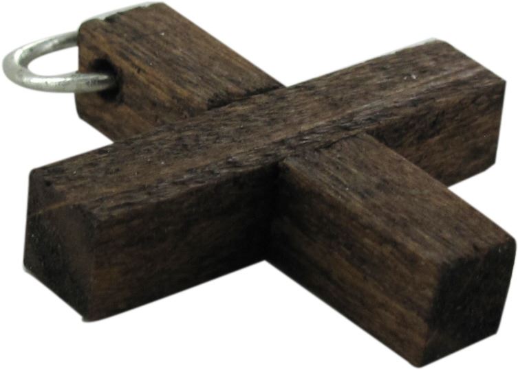 croce in legno color palissandro - 2,5 cm