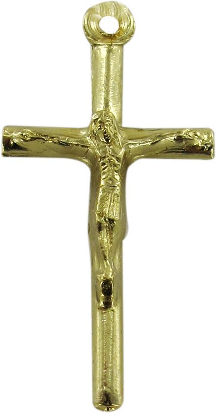 croce con cristo in metallo dorato - 2,5 cm