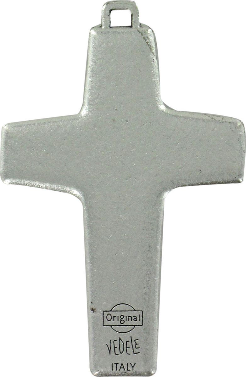croce in metallo modello papa francesco - 4,7 cm x 3,3 cm x 1 mm