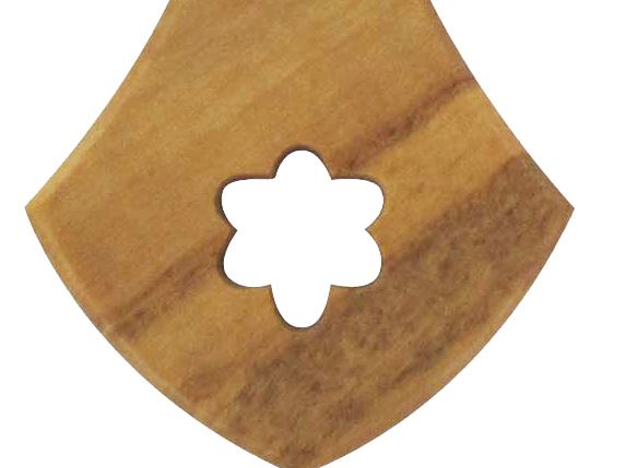 croce carmelitana in legno ulivo con cordoncino - 5,5 cm