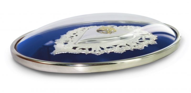 cuore votivo argento cm 17 x 14 - blu