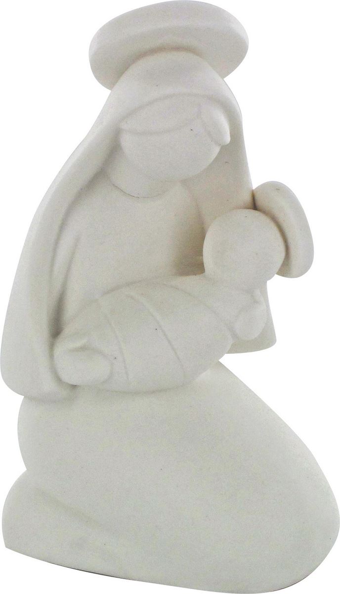 statua madonna con bambino in ceramica - 10 cm
