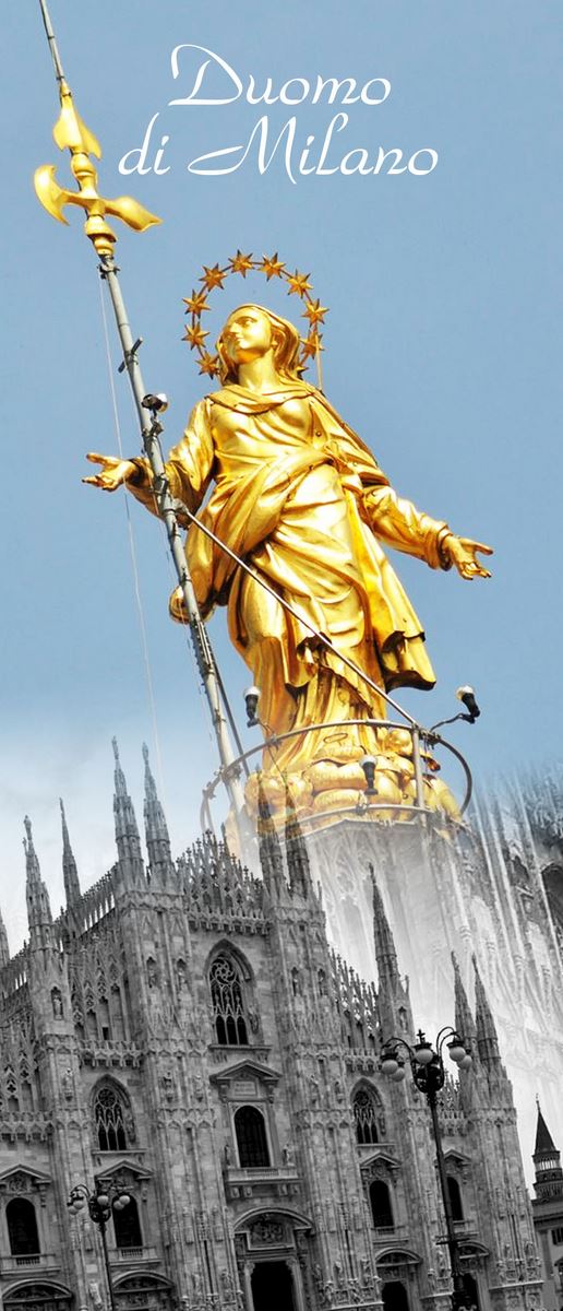 rosario con grani in legno mm 5 legatura seta con busta trasparente duomo di milano