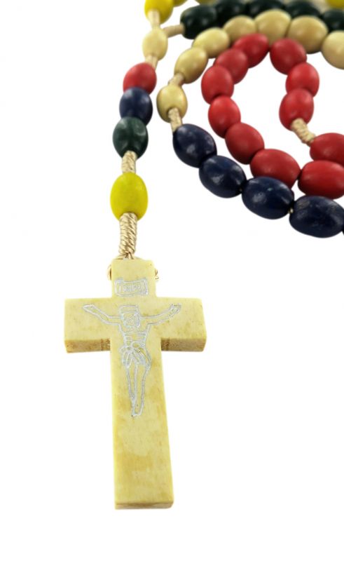 rosario missionario legno ovale mm 8