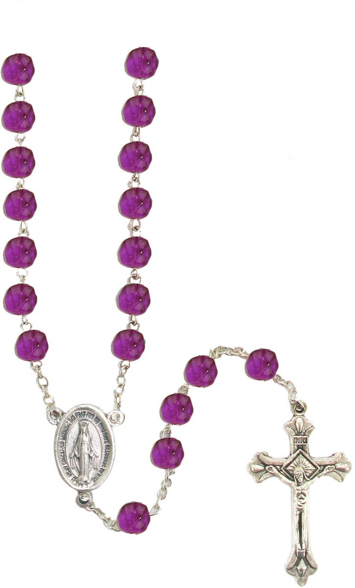 rosario in semicristallo Ø 6 mm  ametista