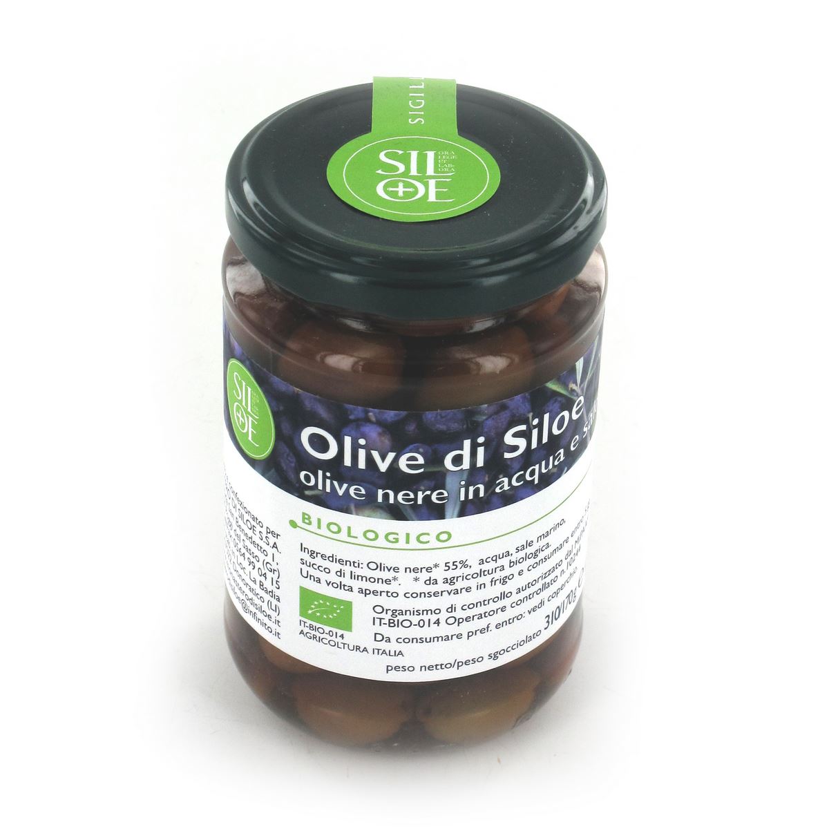 olive nere in acqua e sale del monastero di siloe gr. 310