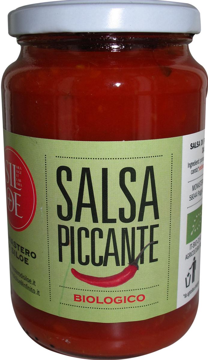 salsa pronta bio piccante di pomodoro fresco gr. 350 di siloe